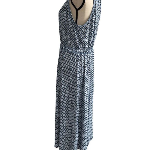 Max Studio Sleeveless Maxi Dress Size: Large Color: Blue/Black - Picture 5 of 13
